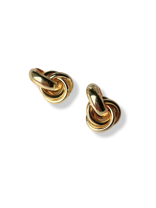 Knot Stud Gold Earrings