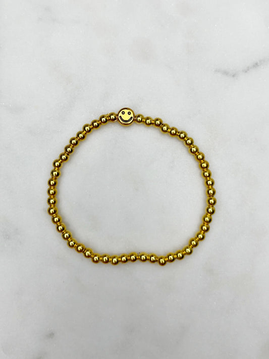 Gold Smiley Face Bracelet