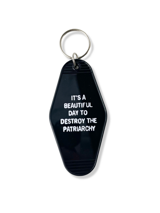 Patriarchy Black Keychain