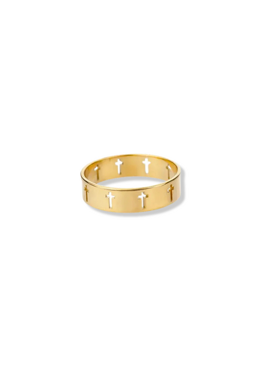 Hollow Cross Ring